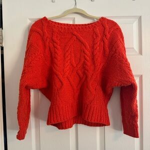 Anthropologie Orange Batwing Sweater